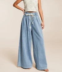CAMELLIA Pleated Wide Leg Trouser Jean