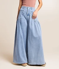 High Rise Wide Leg Cinch Stretch Pant