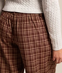 Plaid Wide Leg Pant