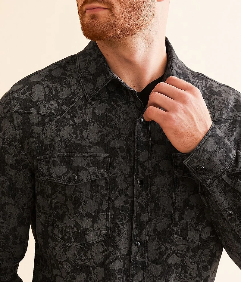 Skulls Denim Stretch Shirt