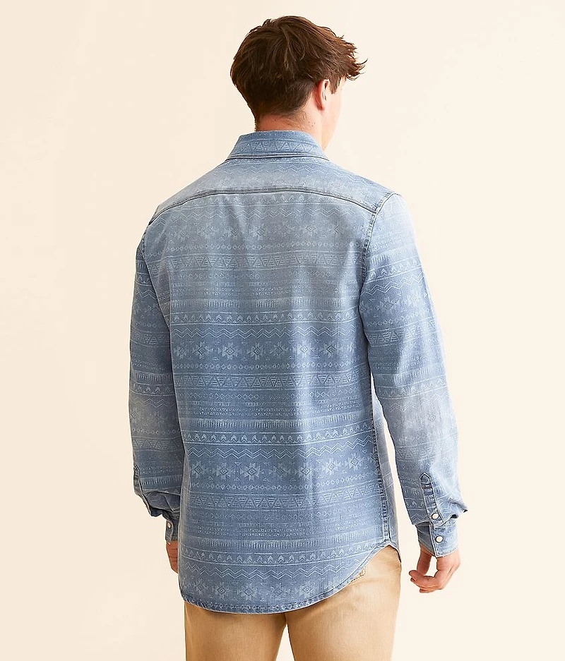 Aztec Denim Stretch Shirt