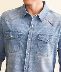 Aztec Denim Stretch Shirt