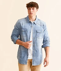 Aztec Denim Stretch Shirt