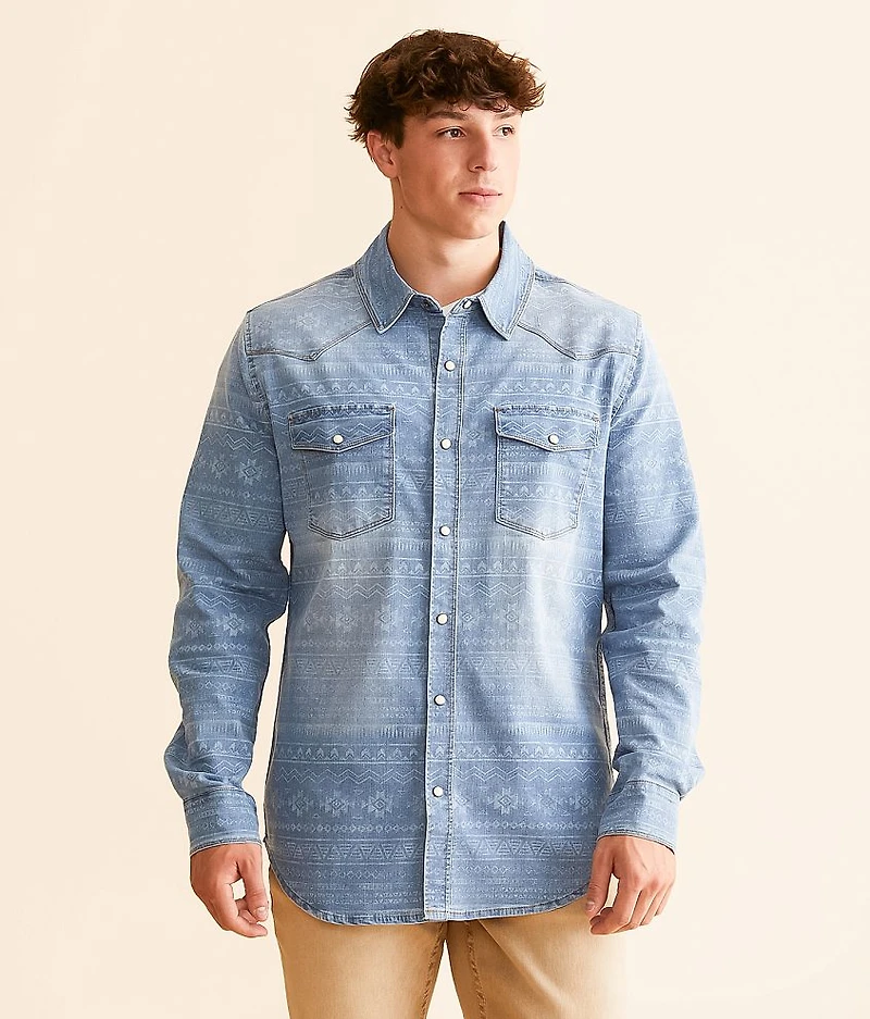 Aztec Denim Stretch Shirt