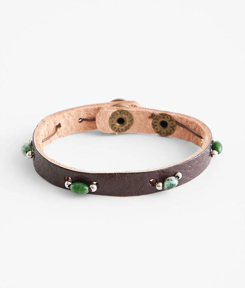 Beaded Leather Bracelet