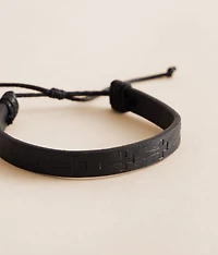 Leather Cross Bracelet