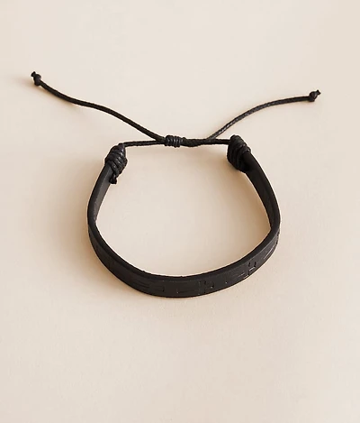Leather Cross Bracelet