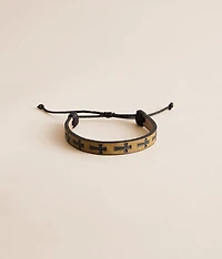 Leather Cross Bracelet