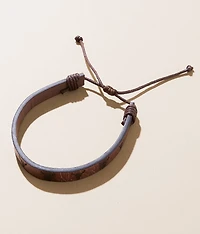 Steer Stamped Leather Bracelet