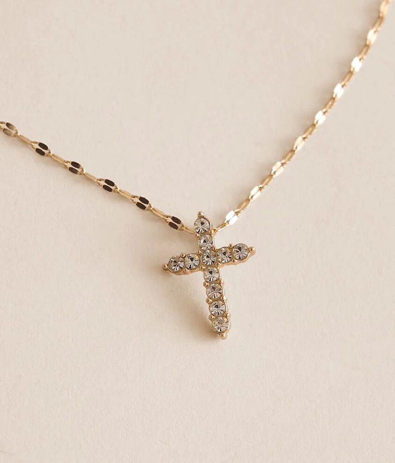 Glitz Cross Necklace