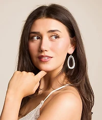 Hammered Drop Earring