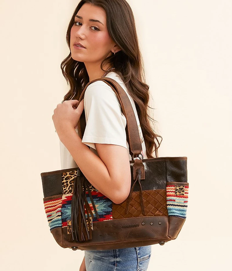 Chaynee Mountain Leather Fringe Tote