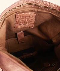 Gwen Indie Walnut Leather Fringe Backpack