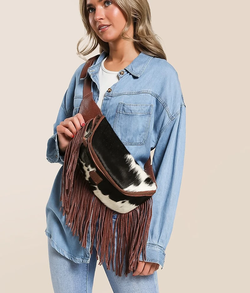 Hildy Fringe Leather Belt Bag