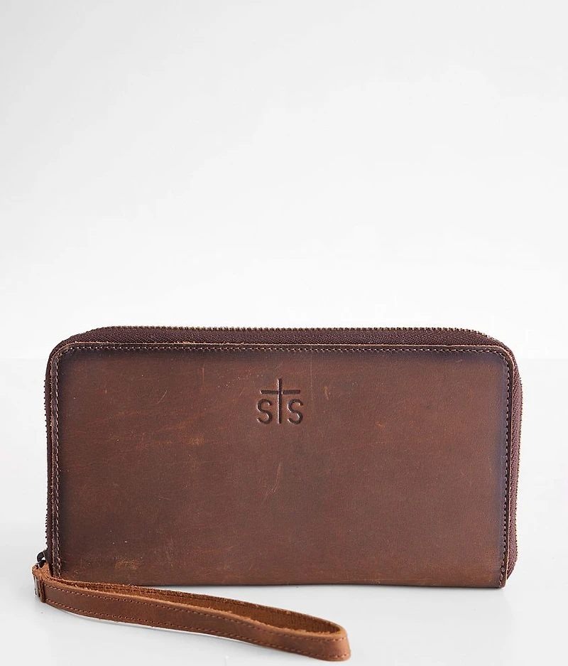 Classic Cowhide Bentley Leather Wristlet Wallet