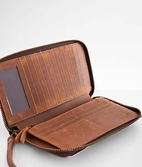 Classic Cowhide Bentley Leather Wristlet Wallet