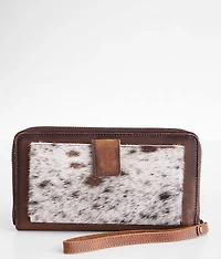 Classic Cowhide Bentley Leather Wristlet Wallet