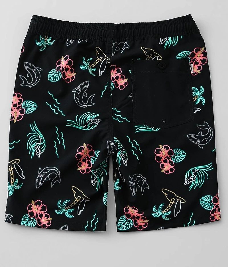 Boys - Neon Island Stretch Boardshort