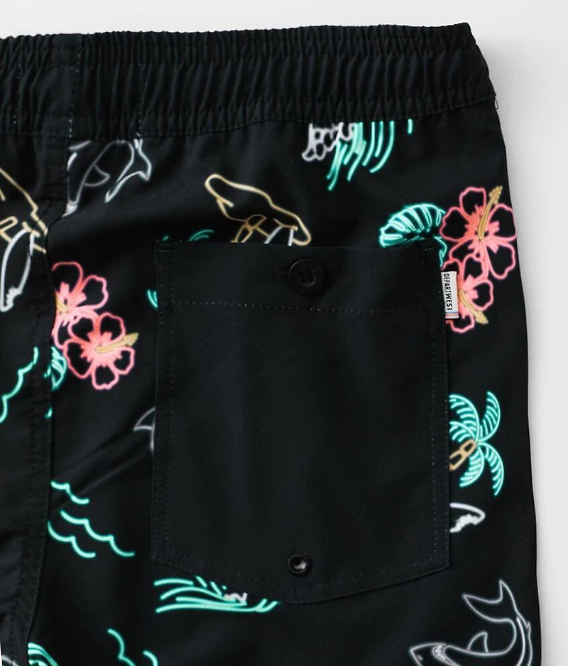 Boys - Neon Island Stretch Boardshort