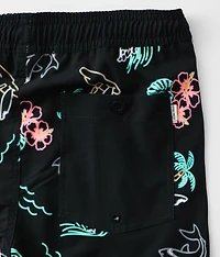 Boys - Neon Island Stretch Boardshort