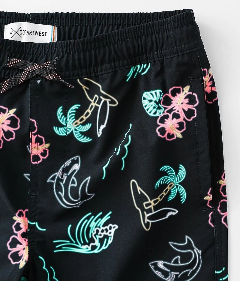 Boys - Neon Island Stretch Boardshort