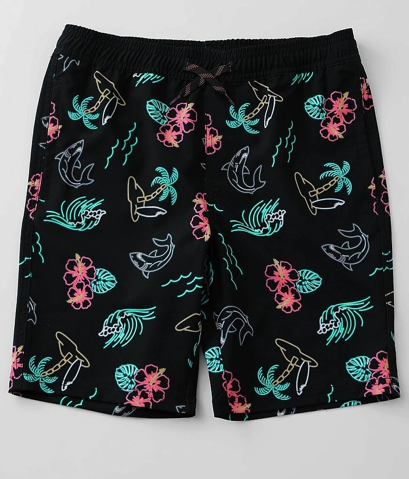 Boys - Neon Island Stretch Boardshort