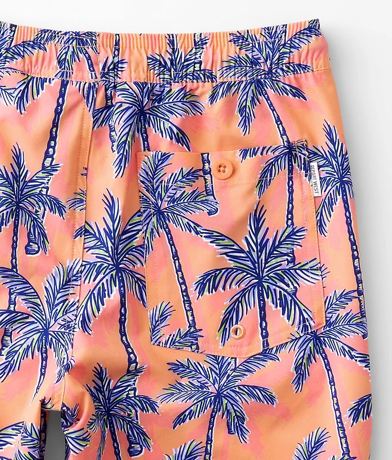 Boys - Palm Tree Stretch Swim Trunks