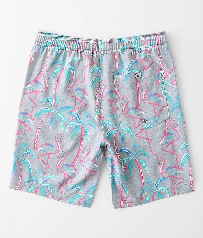 Boys - Tropical Flamingo Stretch Swim Trunks