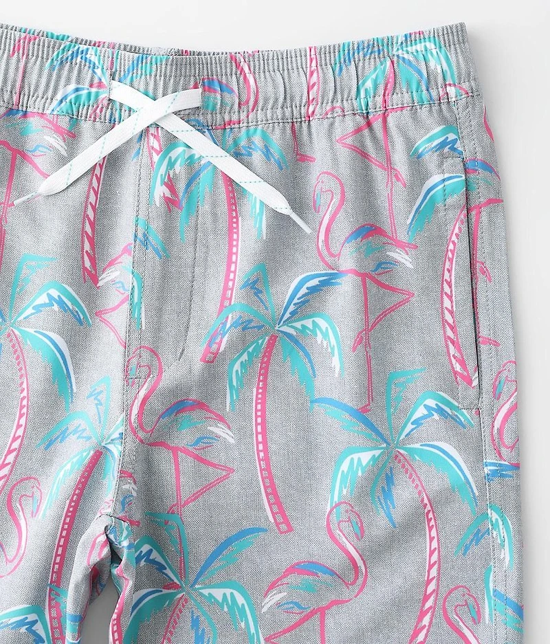 Boys - Tropical Flamingo Stretch Swim Trunks