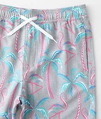 Boys - Tropical Flamingo Stretch Swim Trunks