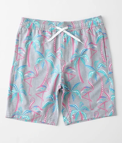 Boys - Tropical Flamingo Stretch Swim Trunks