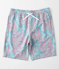 Boys - Tropical Flamingo Stretch Swim Trunks