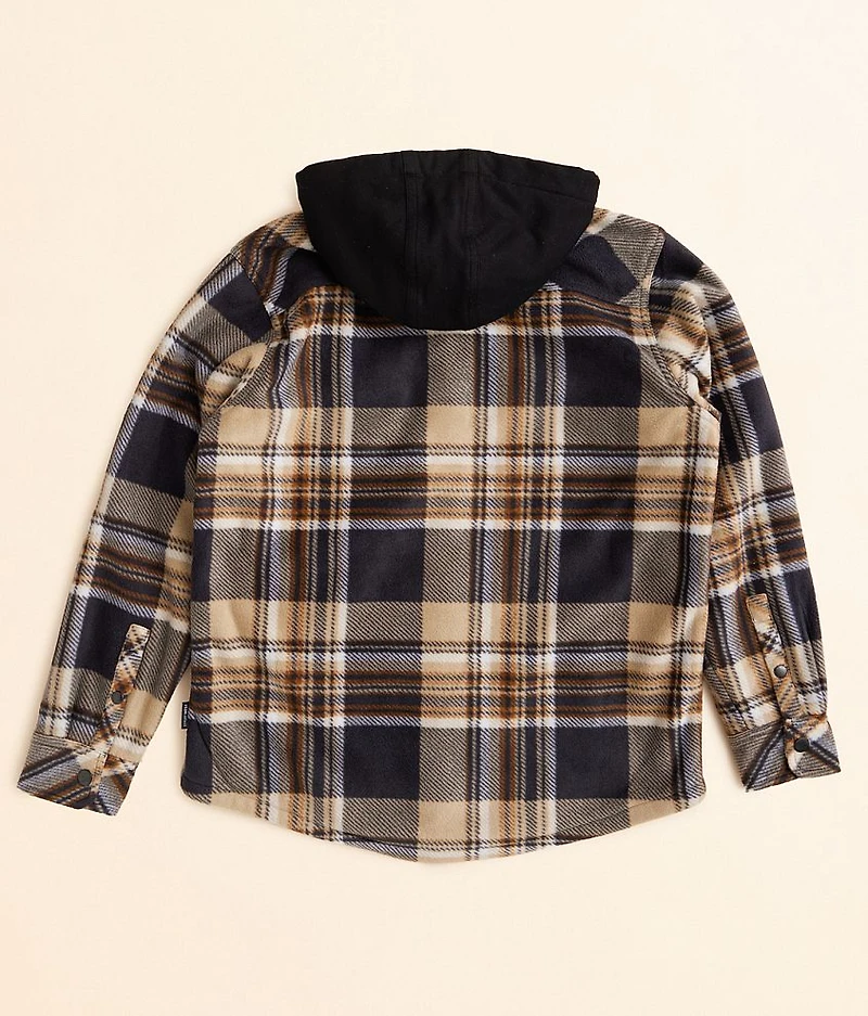 Boys - Plaid Fleece Hooded Shacket