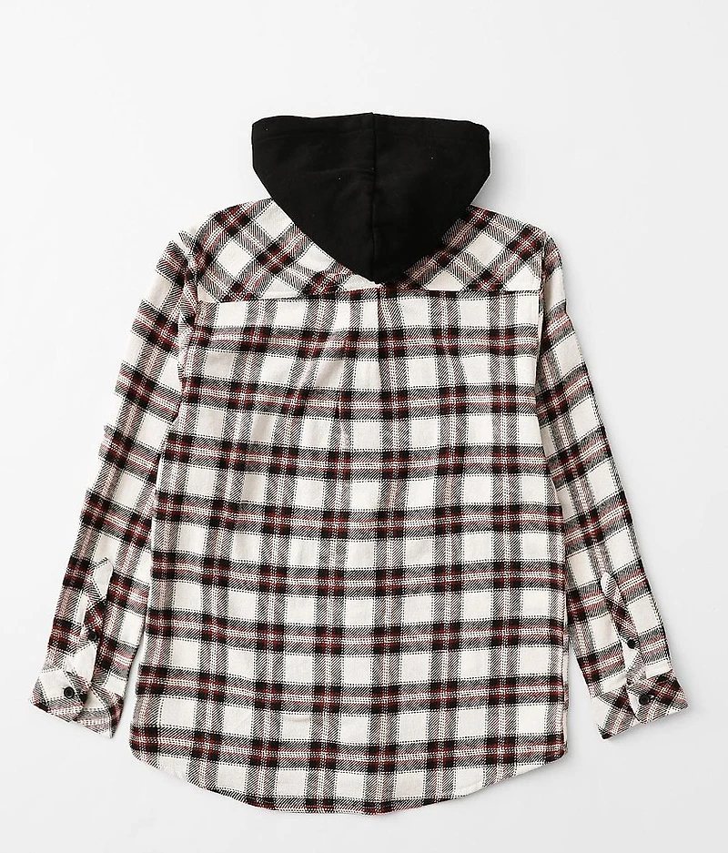 Boys - Hooded Flannel Shirt