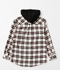 Boys - Hooded Flannel Shirt