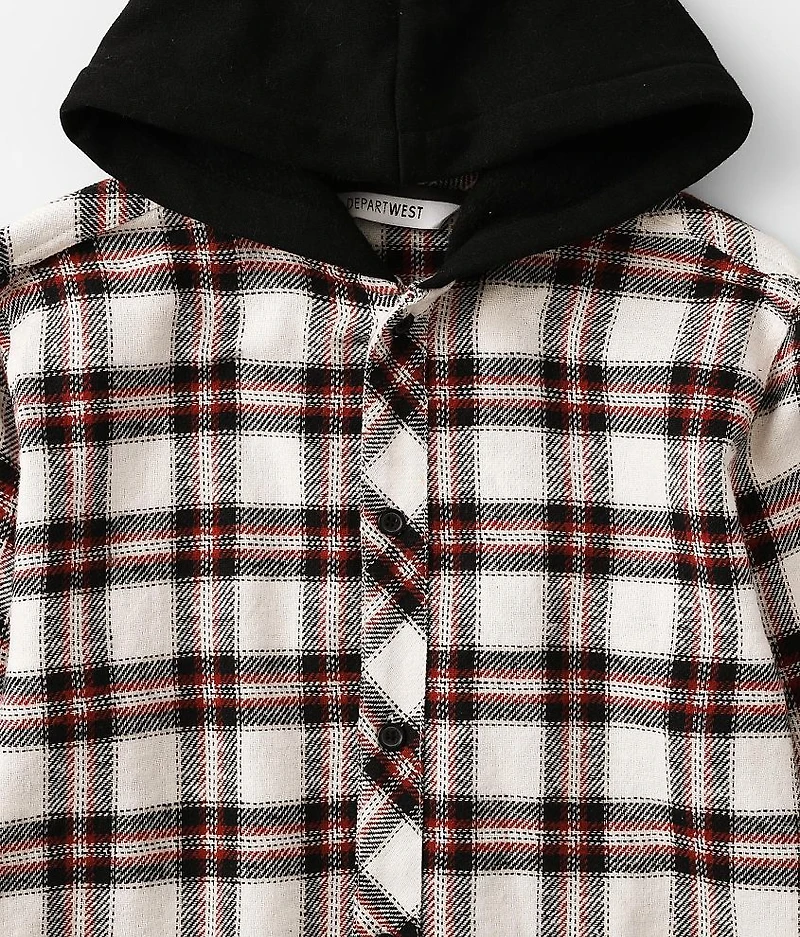 Boys - Hooded Flannel Shirt