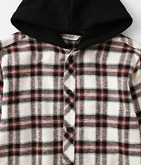 Boys - Hooded Flannel Shirt