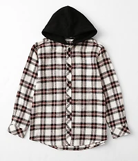 Boys - Hooded Flannel Shirt