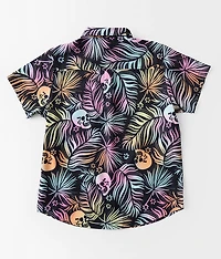Boys - Tropical Skull Performance Stretch Shirt