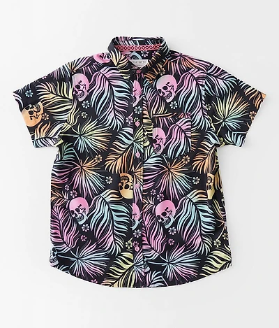 Boys - Tropical Skull Performance Stretch Shirt