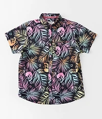 Boys - Tropical Skull Performance Stretch Shirt