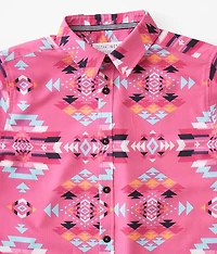 Boys - Retro Print Performance Stretch Shirt
