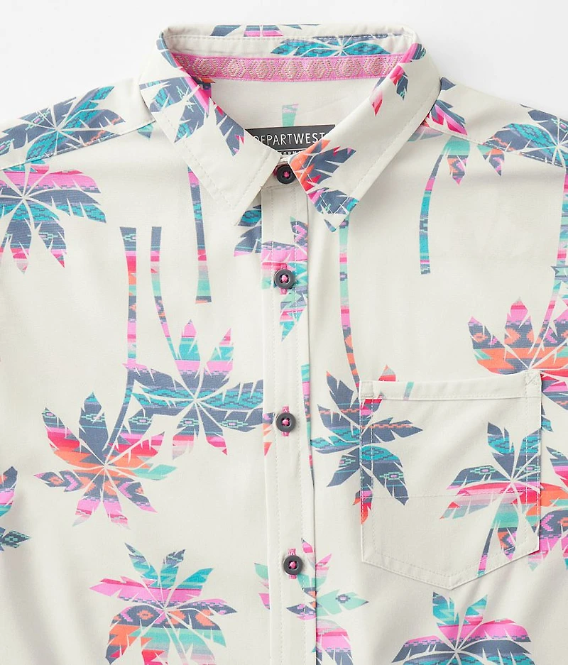 Boys - Palm Tree Performance Stretch Shirt