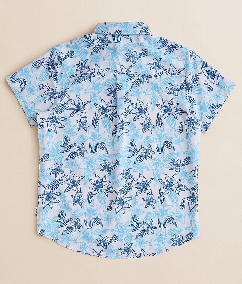 Boys - Tropical Floral Performance Stretch Shirt