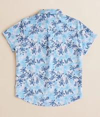 Boys - Tropical Floral Performance Stretch Shirt