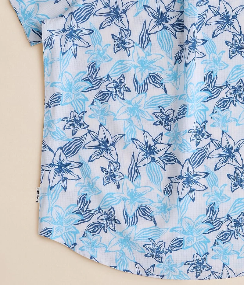 Boys - Tropical Floral Performance Stretch Shirt