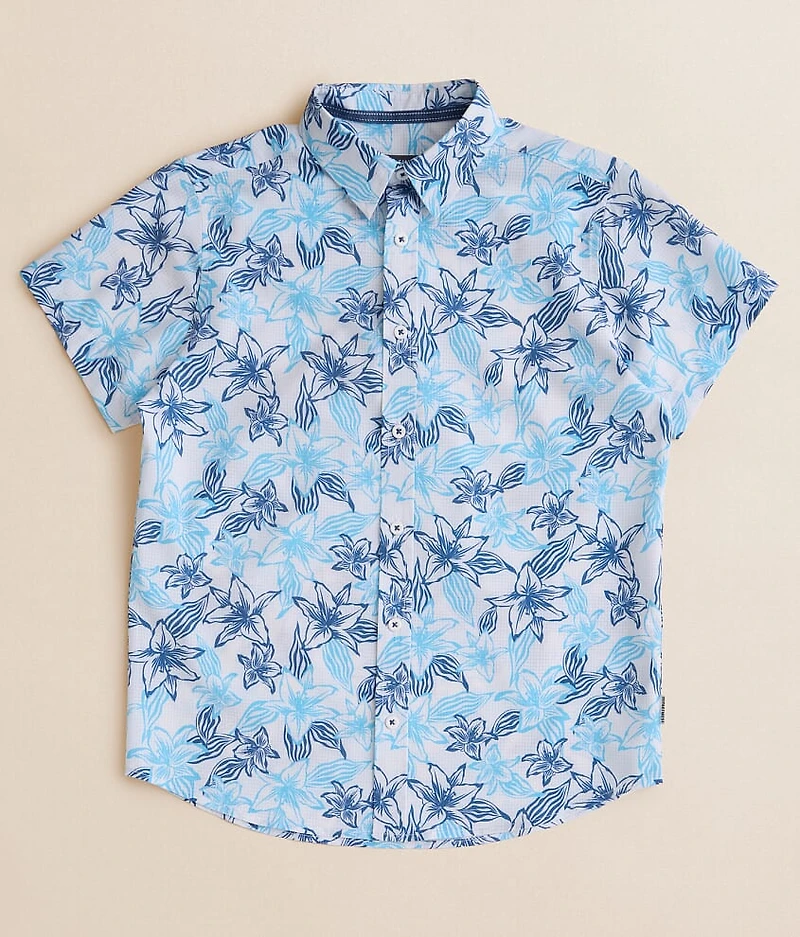 Boys - Departwest Tropical Floral Performance Stretch Shirt