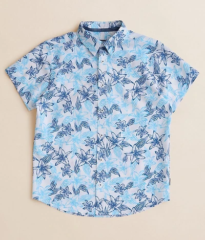 Boys - Departwest Tropical Floral Performance Stretch Shirt