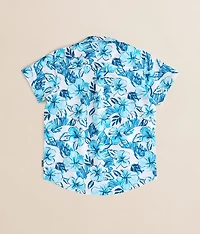 Boys - Floral Seersucker Performance Shirt