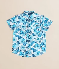 Boys - Floral Seersucker Performance Shirt